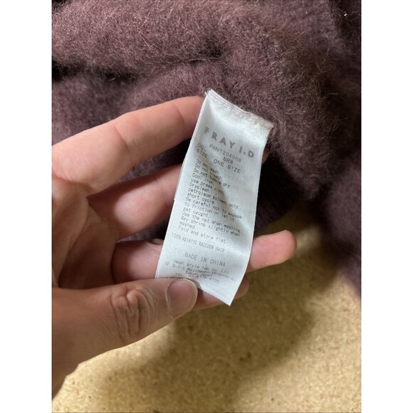 FRAY I.D Sweater Brown One Size 100% Asiatic Raccoon Hair F1 - Picture 4 of 7